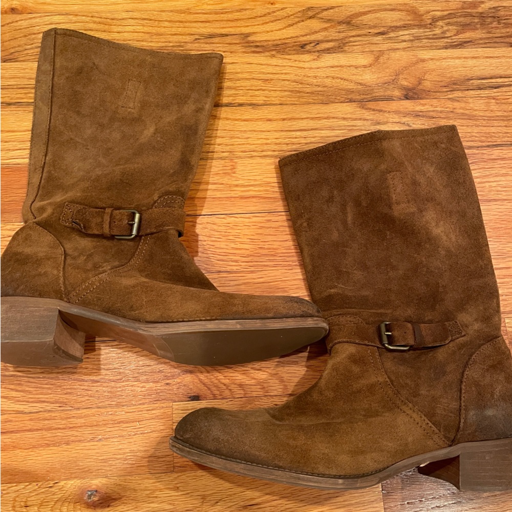 Jcrew brown suede boots